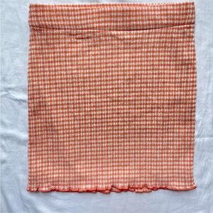 Orange gingham Aritzia skirt